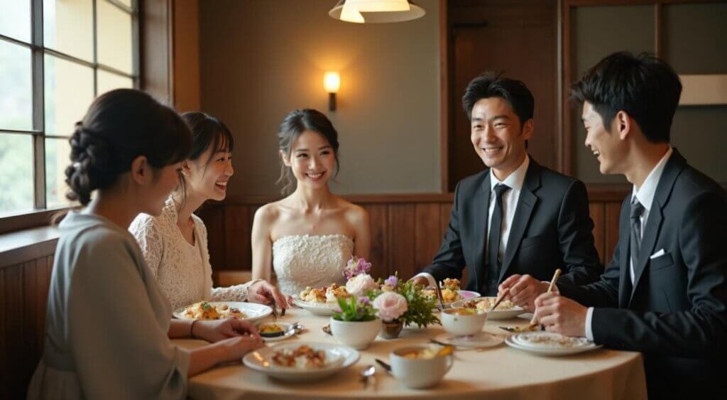 親族だけで楽しむ少人数の結婚食事会